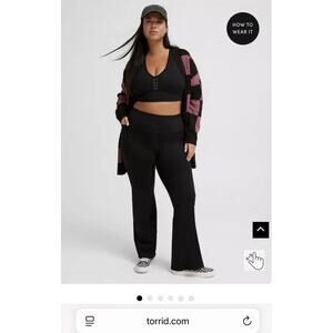 Torrid Black High-Waist Flare Leggings